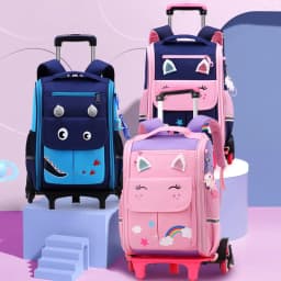 School Bag Student High Capacity Rolling Backpacks Kids Trolley Wheeled Bag Children Backpack Wheels
