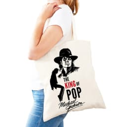 Michael Jackson Lady Shopping Bags Double Print Super Star Women Shopper Tote Bag Lightweight Album Girl Shop Satchel