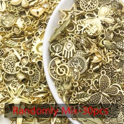 Randomly Mix 20/30/50pcs Metal Alloy Charms Pendants Beads For DIY Handmade Bracelets, Neacklaces, Earrings, DIY Jewelry Making