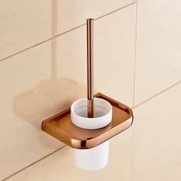 Rose Gold Double Towel Bars Bathroom Towel Ring Wall Mounted Bathroom Accessories Towel Rack Towel Ring Toilet Brush Soap Holder