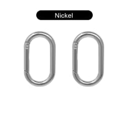 CRAZYSMITH Metal Oval Ring Spring Clasps Hook Buckles Openable Carabiner Keychain 2Pcs Leather Handbag Strap Belt Hooks Chain