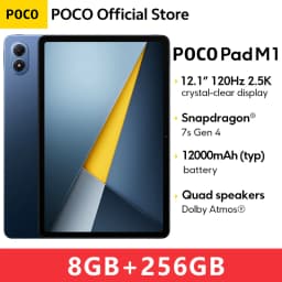 Newest POCO PAD M1 Global version Tablet Snapdragon 7s Gen 4 12.1" 120Hz 2.5K display 12000mAh 33W Fast charging Pad PC