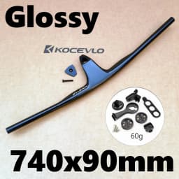 KOCEVLO MTB CARBON Handlebar Negative 17° 50-90MM For Efficient Integrated Handlebar For MTB (XC, Marathon)  740MM