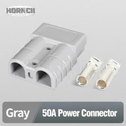 50A 2 Pin Power Connector 600V DC Two-pole Battery Quick Connector SB50 Charging Plug for Forklift Car RV Battery UPS Inverter