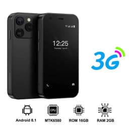 15SE Small Pocket Mobile Phone 3.0 Inch HD Screen 3G WCDMA Android 8.1 Dual SIM Face Unlock WiFi GPS Play Store Mini Smartphone