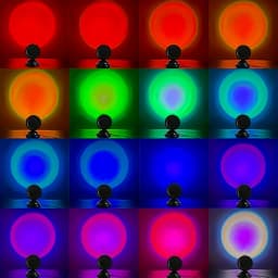 1 PC Sunset Light Projector Multicolor Changing LED Projection Lamp 16 Colors For Bedroom, Photography, Party, Room Decor