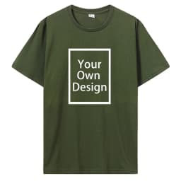 Custom Cotton Customized Print Short Sleeve T Shirt Summer Tops Tees DIY Your Like Photo Or Logo Cotton T-shirt Men Clothing