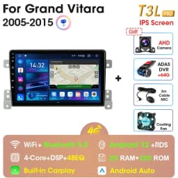 2 Din Android 12 Car Radio For Suzuki Grand Vitara 3 2005-2012 2013 2014 2015 Stereo Multimedia Video Player Navigaion Carplay