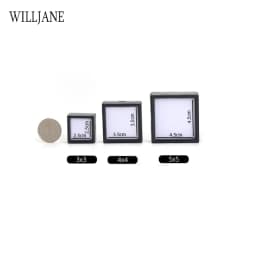 Wholesale Loose Diamond Gemstone Storage Collection Display Box Top Glass Beads Organizer Show Case Square Gems Holder Container