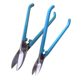 British Blue & Black Handle Jewelry Shears - Flat Stainless Steel Cutting Pliers for Gold & Silver Crafting (Sizes 7# & 8#)