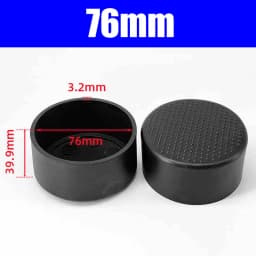 Round Black PVC Soft Rubber Pipe Sleeve Tube Cap Table Chair Foot Pad Protective Cover 6 8 10 12 14 16 19 20 22 25-120mm