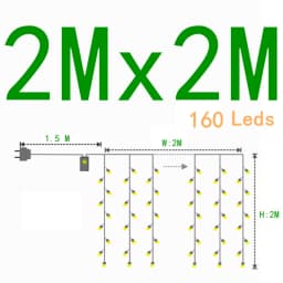 Led Icicle Curtain String Lights Fairy Christmas Lights Garland For Christmas New Year Wedding Home Room Patio Party Decoration