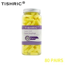TISHRIC Earplugs Soft Sponge Ear Plugs Noise Reduction Sleeping Earplug Travel Noise Reduction Rate 35.5db Sound Insulation