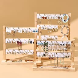 Jewelry Keychain Earrings Pendant Display Stand Solid Wood Trinket Hanger Hook Premium Sense Stall Store Counter