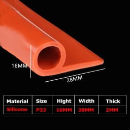 1/5Meter 9 Shape Auto Rubber Seals Car Door high temperature Oven Steam Doors Window Silicone P-Type Weather Strip