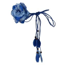 Casual Knotted Waist Chain For Dresses Lady Thin Waist Belt Long Tassel Braid Waistband Elegant Handmade Big Flower Decorative