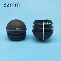 12Pcs Plastic Round Tube Plug 16-50mm Pipe End Caps Non Slip Chair Leg Foot Dust Cover Floor Protector Pad Furniture Accessories