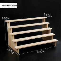 Pure Wood Display Stand Storage Rack Desktop Figurine Bubble Mat Doll Meat Green Plant Multi-layer Staircase Rack