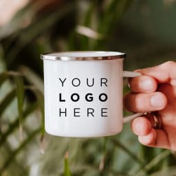 Custom Name Mugs Private Logo Text Enamel Coffee Cup Print Store Company Logo Mug Friends Birthday Gift Mug