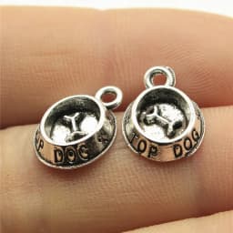 20pcs Charms Bone Dog House Charms Pendants Making DIY Handmade Tibetan Bronze Silver Color Jewelry