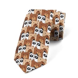 New 8CM Cartoon Bear Print Tie Men Slim Casual Party Formal Dating Personality Necktie Fashion Trend Elegant Collocation Gravata