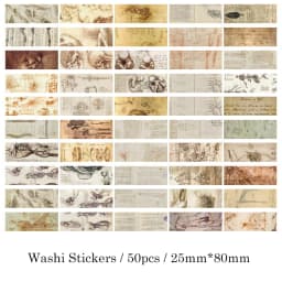 50pcs/pack Creative Ins Style Stickers Book DIY Scrapbooking Aesthetic Stationery Collage Junk Journal Decor Stickers