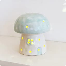 Creative Mushroom Small Night Lamp Bedside Light Home Decoration Ceramic Cute Mushroom Night Light Birthday Gift