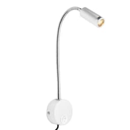 Wall Lmap Sconces Clamp Light 3W Bedroom Lamp On/Off Switch White Silver Black Flexible Gooseneck Home Bedside Reading Lights