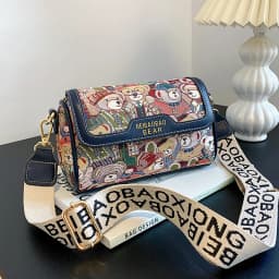 New Trendy Unique Design Cartoon Bear Single Shoulder Bag Chic Crossbody Bag Original Women's Shoulder Bag Purses and Handbags