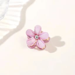 2Pcs/Pair Small 2cm Metal Hair Claw Mini Crystal Flower Hair Grab Clips Faux Pearl Decorative Women Girls Hair Accessories