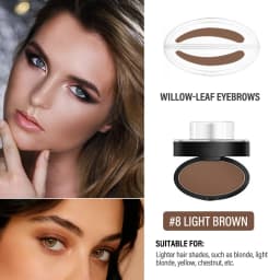 Natural Arched Eyebrow Powder Stamp Quick Makeup Brow Stamps Waterproof Powder Palette for Eyebrows Eye Brow Tint Makeup Tools