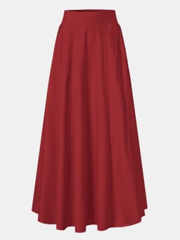 2026 ZANZEA Women Elegant Party Maxi Skirts Spring High Waist Faldas Saia Stylish Long Jupe Solid A-line Pleated Skirt Oversize