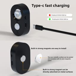 USB Human Body Sensor Led Lamp 3000K-6000K Rechargeable Lights Remote Control For Kitchen Cabinet Wardrobe Bedroom Decoration