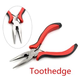 1 Piece Multi-function Stainless Steel Split Ring Opener Needle Nose Pliers Jewelry Making Hand Tool Black Red