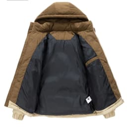 Custom LOGO cotton-padded clothes for men and women 2025 winter new thickened warm removable hooded cotton clothes couple jacket
