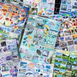 Vintage Multi Story Series Sticker Book - 27/30 Sheets Food-Y2K Themed Creative DIY Scrapbook Japanese Stationery Framed Album