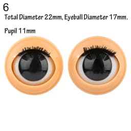 Doll Eye Accessories Doll Eyechips Doll Rolling Eyeballs DIY Doll Eyes Simulation Active Eyeball with Eyelashes