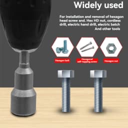 1/4 Hex Shank Magnetic Socket Wrench Bits 6-19mm Hex Nut Driver Sleeve for Electric Drill Screwdriver Impact Driver Repair Tools