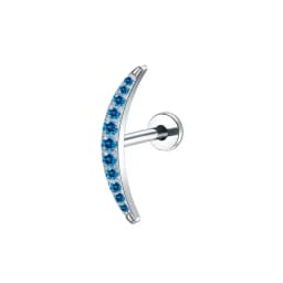 ASTM F136 Titanium Labret Helix Piercing 16/18G Internal Thread Curved Lugs Flat Tragus Conch Piercing G23 Titanium Body Jewelry