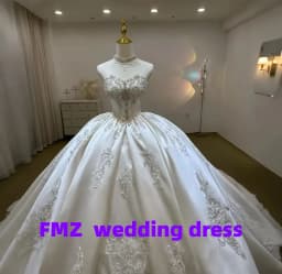 Customized strapless detachable shoulder Ball Gown beaded amanda novias vestidos de novia amanda 's novias wedding dress