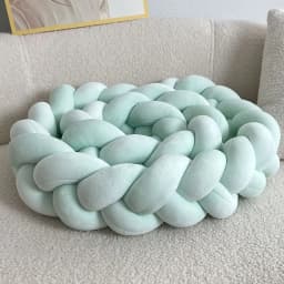 1pc Handwoven Geometric Quilt-Stitched Floor Cushion Bedside Pillow Minimalist Hand-Tied Suitable for Living Room Office Car Bed