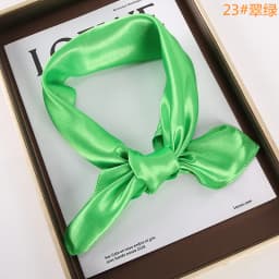 Solid-color Square Scarf single-color Imitation Silk Small Square Plain Glossy Satin Color Tween Performance Silk Scarf SJ19