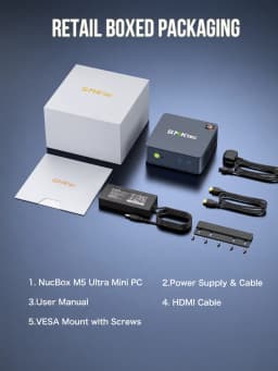 GMKtec Mini PC M5 Plus AMD Ryzen7 5825U M5 Ultra AMD Ryzen7 7730U DDR4 3200MT/s NVMe PCIe3.0 Wifi6E BT5.2 Win11 Pro Desktop Gaming Computer