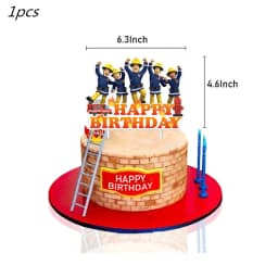 Fireman Sam Theme Happy Birthday Party Supplies Background Banner Paper Cup Plate Napkins Kids Boys Favor Balloons Decorations