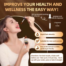 Lukaree 10 IN 1 Black Walnut Wormwood Drop Rapid Gut Cleanse & Digestive Health Detox 98% Absorption,Vegan Gluten-Free