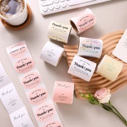 120Pcs Simple Oval Thank You Seal Sticker Cake Bakery Baking Gift Stickers for Homemade Packaging Decoration Label