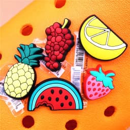 Original Various Fruit Designer Shoe Charms 5pcs/lot Clog Buckle Accessories Luxury Upper Jewelry Decorations Gift Preferred