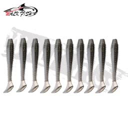 WALK FISH 10PCS 4.5cm-7.5cm Soft Plastic Fishing Lure Worm Baits Jigging Wobbler Fishing Lures Swimbaits for Saltwater Fishing