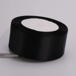 Black Single Face Satin Ribbon 6-10-12-15-20-25-40-50mm Gift Packaging Tape Christmas Halloween Birthday Party Decoration