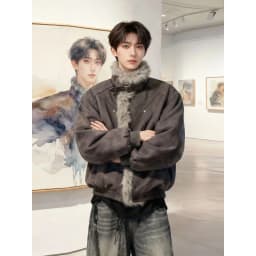 Winter Fashion Men Black Grey Red Solid Color Long Sleeve Stand Collar Simple Basic Casual Trendy Daily Parkas Male Coats Tops